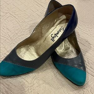 Seychelles Blue and Teal Women's Flats